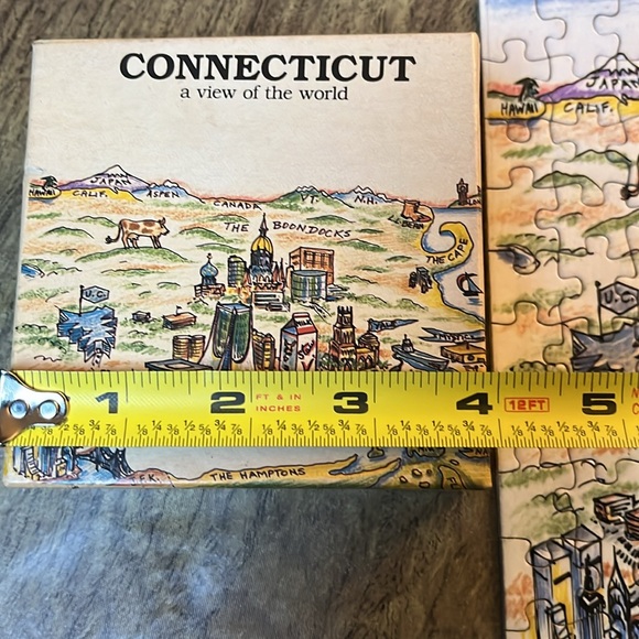 Connecticut A View of The World Mini Puzzle 100 pieces 1986 Vintage CT puzzle - Picture 6 of 6